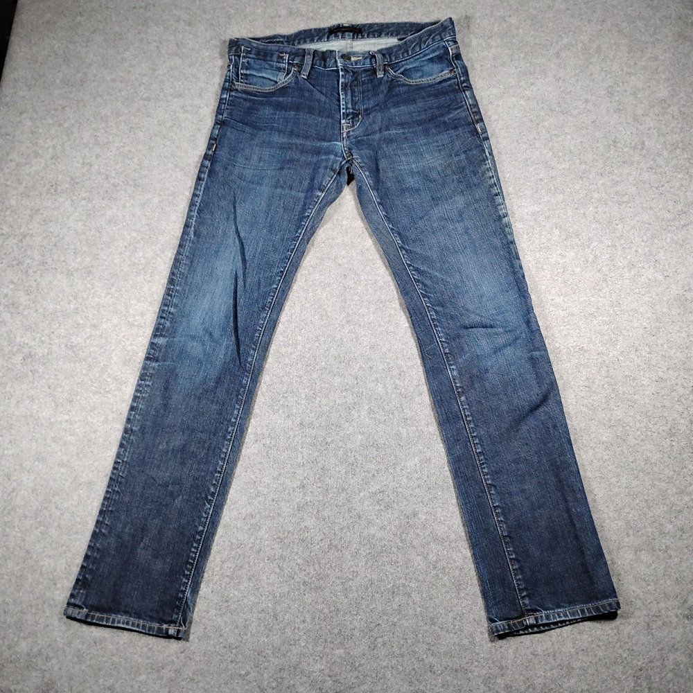 John Varvatos USA Mens 32 Slim Straight Leg Jeans Blue Medium Wash Denim